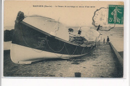 BARFLEUR - Le Bateau De Sauvetage Au Retour D'une Sortie - Très Bon état - Barfleur