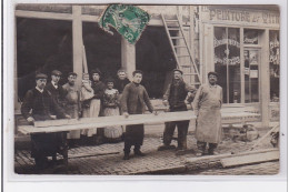 BOHAIN EN VERMANDOIS : Carte Photo D'installation De Vitrine Et Magasin  FONTAINE ROUILLARD - Très Bon état - Other & Unclassified