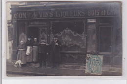 LEVALLOIS PERRET : Carte Photo Du Commerce De Vins Et Charbons RICHARD - Très Bon état - Levallois Perret