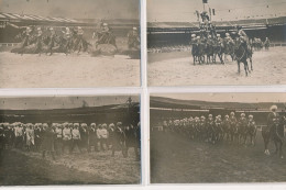 Lot De 4 Cartes Photos De Cosaques En Pleine Représentation Au Stade Du Champ De Mars (école Militaire)- Très Bon état - Paris (15)