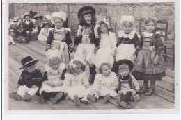 CONCARNEAU : Fête Des Filets Bleus - Carte Photo Vers 1910 (enfants) (photo Charles)-très Bon état - Concarneau