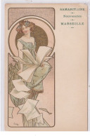 MUCHA Alphonse : Rêverie (avec Publicité Samaritaine A  Marseille) - état (coins Pliés Et Un Coin Manquant) - Mucha, Alphonse