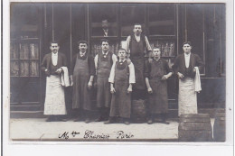 PARIS : Carte Photo Du Café CHEVRIER Au 13 Rue Clignancourt - Très Bon état - Distrito: 18