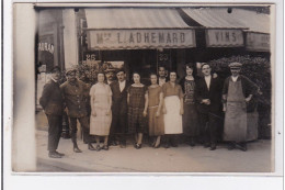 PARIS : Carte Photo D'un Café Adhemard Au 21 Boulevard Gouvion Saint Cyr- Très Bon état - Arrondissement: 17