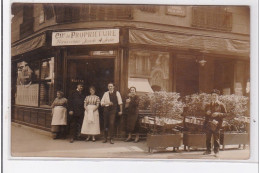 PARIS : Carte Photo Du Café Au 24 Avenue Felix Faure - Bon état (un Coin Plié) - Paris (15)