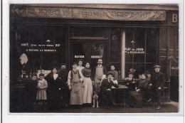 PARIS : Carte Photo Du Café BOURGET Au 2 Bld Garibaldi - Très Bon état - Paris (15)