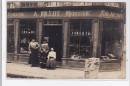 PARIS : Carte Photo De L'épicerie Mercerie MILLOT Au 3 Rue Pauly - Très Bon état - District 14