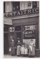 PARIS : Carte Photo Du Café Et Marchand De Vins (absinthe) CROS Au 50/52 Bld Haussman - Très Bon état - Distrito: 09