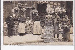 PARIS : Carte Photo Du Magasin De Légumes (pommes De Terres, Oignons) Au 66 Rue Des Lombards  - Très Bon état - Distrito: 01