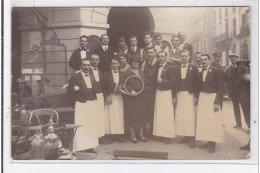 PARIS : Carte Photo Du Café Du Palais Au 21 Rue D'Antin (cor De Chasse A Courre)  - Très Bon état - Paris (02)