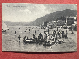 Cartolina - Alassio ( Savona ) - Spiaggia Di Ponente - 1910 Ca. - Savona