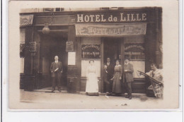 ROUEN : Carte Photo De L'Hotel De Lille Au 27 Rue Lafayette Vers 1920 - Très Bon état - Rouen