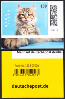 !a! GERMANY 2023 Mi. 3751 MNH SINGLE W/ EAN (from Folioset) (self-adhesive) - Pets: Cat - Unused Stamps