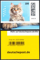 !a! GERMANY 2023 Mi. 3751 MNH SINGLE W/ EAN (from Folioset) (self-adhesive) - Pets: Cat - Nuovi