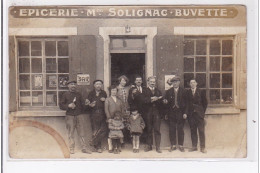 STAINS : Carte Photo De L'épicerie SOLIGNAC - état - Stains