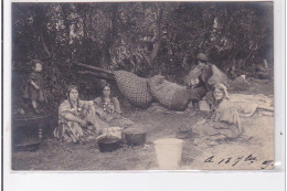 BEAUVAIS : Carte Photo D'un Groupe De Romanichels De Passage à Beauvais (voir Texte) (gitans - Gens Du Voyage) - Beauvais