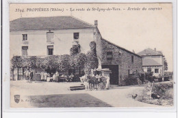 PROPIERES : L'arrivée Du Courrier Sur La Route De Saint Igny De Vers (diligence) - Très Bon état - Other & Unclassified