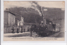 VILLE Sur JARNIOUX : Le Train Du CFB Arrivant En Gare - Très Bon état - Other & Unclassified