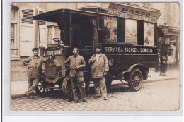 PARIS 2ème : Carte Photo Du Camion De Livraison """"servide Des Bagages à Domicile"""" (20 Rue De Grammont) - Bon Etat - Arrondissement: 02