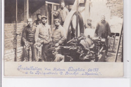 NANTERRE : Carte Photo De L'installation D'un Moteur Dupleix à La Briquetterie Brachot Vers 1910 - Bon état (traces Dos) - Nanterre