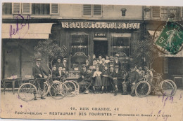 FONTAINEBLEAU : Grande Rue, Restaurant Des Touristes, Déjeuner Et Diners à La Carte - état - Fontainebleau