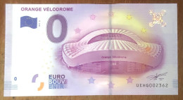 2017 BILLET 0 EURO SOUVENIR ORANGE VÉLODROME EURO SCHEIN BANKNOTE PAPER MONEY BANK PAPIER MONNAIE - Essais Privés / Non-officiels