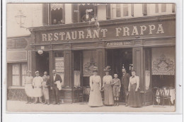 SAINT ETIENNE : Carte Photo Du Restaurant FRAPPA (Berger Successeur) Au 1 Rue Grenette - Très Bon état - Saint Etienne