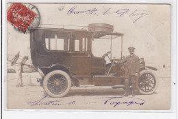 TROUVILLE : Carte Photo D'une Automobile Vers 1900 - Bon état (nom Rayé Au Dos) - Trouville