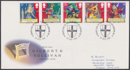 GB Great Britain 1992 FDC Gilbert And Sullivan, Play, Drama, Theatre, Culture, Pictorial Postmark, First Day Cover - Cartas & Documentos
