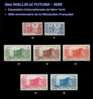 Iles Wallis Et Futuna 1939 -  Y&T N°70 à 76 Neufs * (MH) - Unused Stamps