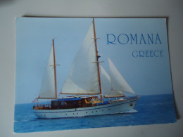 GREECE  POSTCARDS  BOATS ROMANA GREECE     FOR MORE PURCHASES 10% DISCOUNT - Grèce