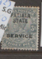 India Patiala Service  1913   SG  035  3p  Fine Used - Patiala