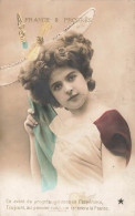 FANTAISIES - Femmes - Femme - France & Progrès - Drapeau - Colorisé - Carte Postale Ancienne - Vrouwen
