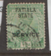 India Patiala Service  1913   SG  036  3p Light Green   Fine Used - Patiala