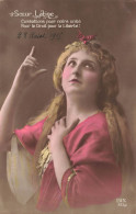 FANTAISIES - Femmes - Femme - Soeur Latine - En Robe - Colorisé - Carte Postale Ancienne - Femmes