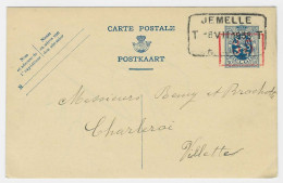 Gele Briefkaart Van JEMELLE Naar Charleroi - 1935 - Autres & Non Classés