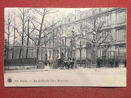 Cartolina - Paris - La Grille Du Parc Monecan - 1900 Ca. - Non Classés