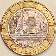 France - 10 Francs 1989, KM# 964.1 (#4354) - 10 Francs