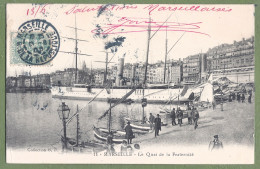 CPA - BOUCHES DU RHONE - MARSEILLE - LE QUAI DE LA FRATERNITÉ - Animation, Grand Bateau à Voiles Et à Vapeur - Old Port, Saint Victor, Le Panier