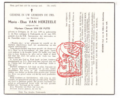 DP Maria Van Herzele ° Zottegem 1879 † Oudenaarde 1959 Vandeputte Vanoverberghe Meire Bekaert Servaes Mussche Vervack - Imágenes Religiosas