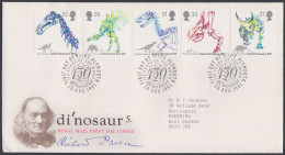 GB Great Britain 1991 FDC Dinosaurs, Dinosaur, Richard Owen, Fossil, Pictorial Postmark, First Day Cover - Briefe U. Dokumente