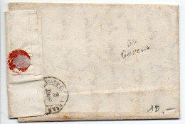 Cursive '39 Garein' (Landes) Au Verso D'une Lettre De 1849 - 1801-1848: Précurseurs XIX