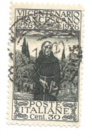 (REGNO D'ITALIA) 1926, MORTE DI SAN FRANCESCO, 30c - Francobollo Usato - Usati