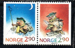 NORWAY NORGE NORVEGIA NORVEGE 1988 CHRISTMAS NATALE NOEL WEIHNACHTEN NAVIDAD COMPLETE SET SERIE COMPLETA MNH - Ungebraucht