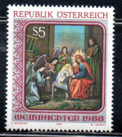 AUSTRIA ÖSTERREICH 1988 CHRISTMAS NATALE NOEL WEIHNACHTEN NAVIDAD 5s MNH - Unused Stamps