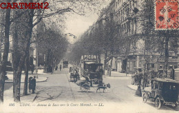 LYON AVENUE DE SAXE VERS LE COURS MORAND. TRAMWAY. TRAIN. ATTELAGE CHEVAL - Autres & Non Classés