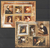 O0058 2007 S.Tome & Principe Erotic Art Nude Paintings Antoine Wiertz Kb+Bl Mnh - Andere & Zonder Classificatie