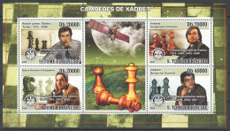 O0047 2008 Sao Tome & Principe Sport Chess Space #3558-61 Michel 13 Euro 1Kb Mnh - Schaken