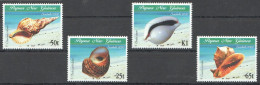 Ft158 2000 Papua New Guinea Seashells Fauna Fish & Marine Life #873-76 Set Mnh - Marine Life