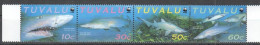 Ft142 2000 Tuvalu Wwf Marine Life Sharks #862-865 1Set Mnh - Maritiem Leven